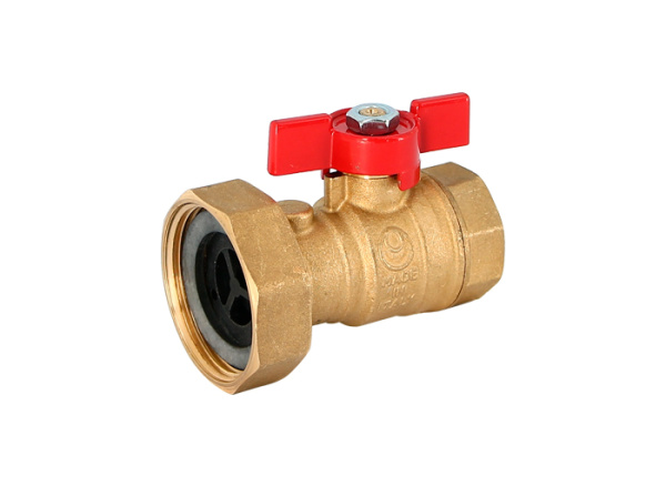 Кран шар. 1" x 1 1/2" ВВ с накидной гайкой, обратным клапаном и уплотнением для насоса  UNI-FITT