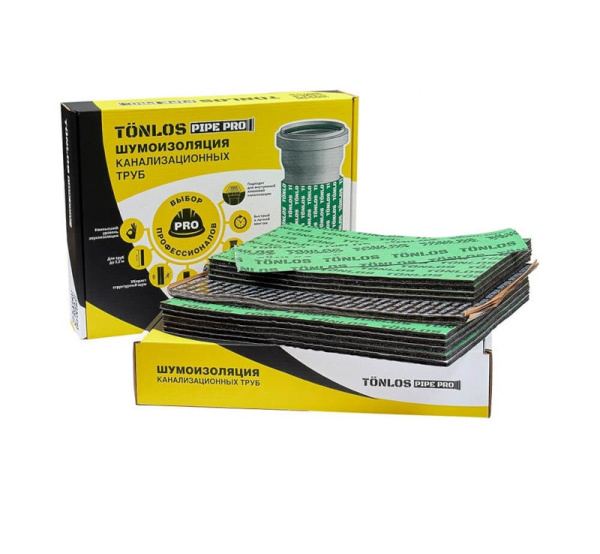 Комплект для шумоизоляции канализационных труб TONLOS PIPE PRO
