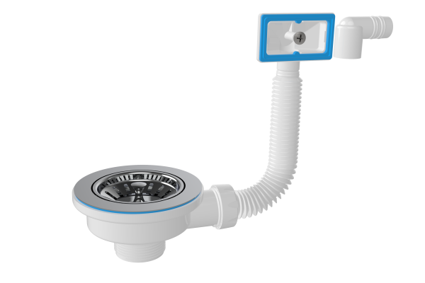 Выпуск для сифона 3 1/2" с прямоуголным переливом NOVA Plastic