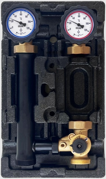 Насосная группа DN25 правая (с трехходовым, без насоса, в теплоизоляции) OGINT