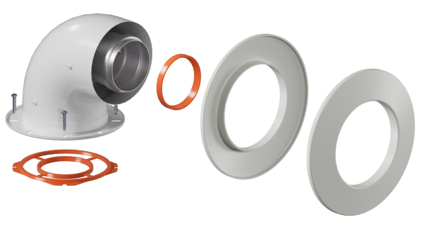 Отвод коаксиальный 60/100 стартовый (для котлов Immergas) KRATS