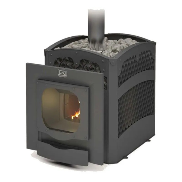 Печь для бани Былина-сетка 24 Ч Панорама (1.2) (без двери БЫЛИНА 16"/обрамления)