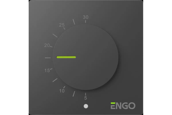 Термостат комнатный ENGO Simple (механический, накладной, черный)