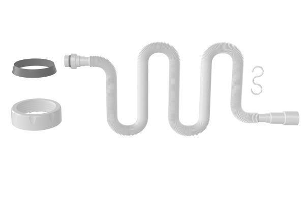 Гибкая трубка с гайкой 1 1/2 1300 мм, выход 40*50 мм NOVA Plastic