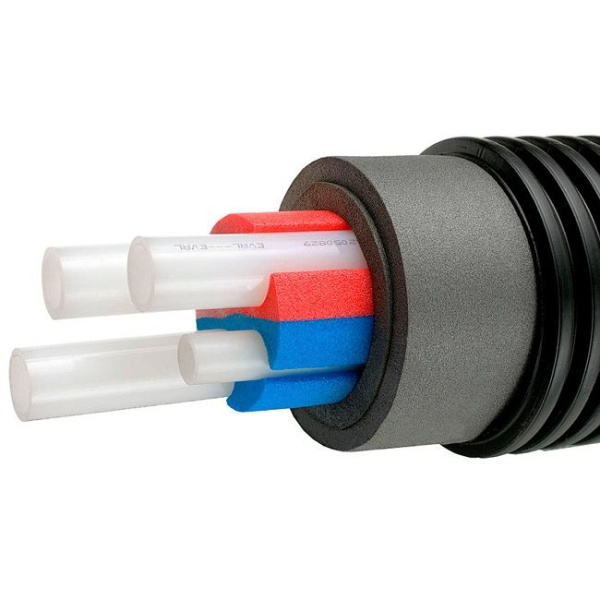 Труба в изоляции 2x32x2,9-32x4,4-18x2,5/175 (L=200 м) ECOFLEX QUATTRO UPONOR