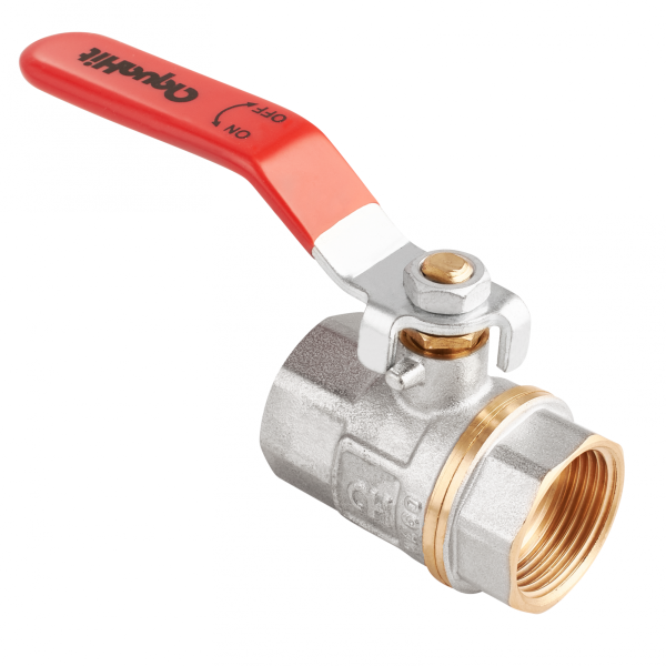 Кран шар.дл.руч. 1/2" ВВ красная AquaHit полнопроходной