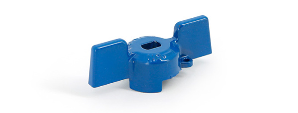 Ручка-бабочка для крана, размер 1", синяя Uni-Fitt