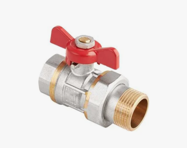 Кран шар.америк. 1/2" баб.красная AquaHit полнопроходной ВН 