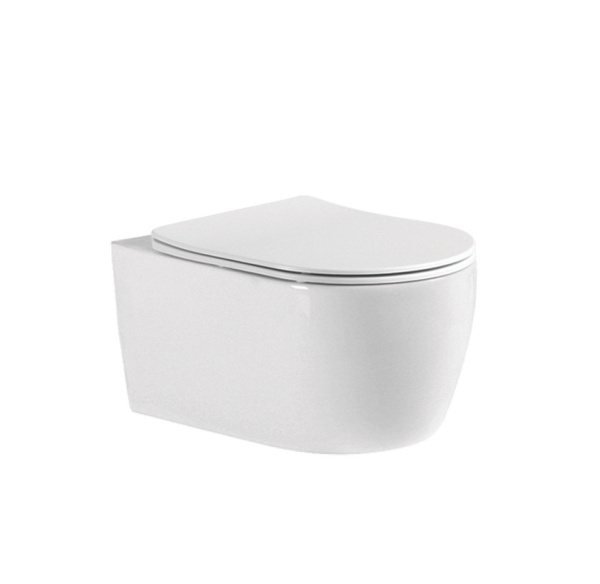 Унитаз ЕВРОПА AQ1106-00 подвесной безободковый 490*360*250мм (сиденье - микролифт, крепеж) AQUATEK