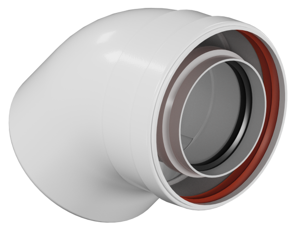 Отвод конденсационный 80/125 45 гр. KRATS