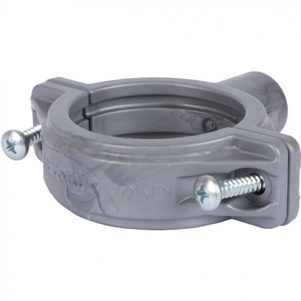 Хомут крепления трубы 50 мм (со шпилькой и дюбелем) ПП STANDART SINIKON