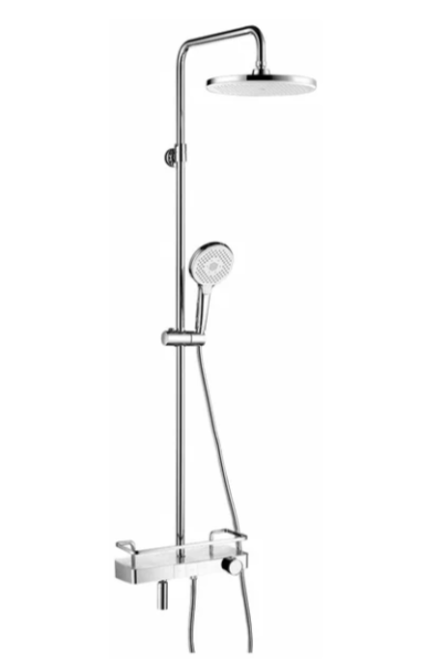 Смеситель для ванны и душа Tropic (тропический дождь, термостатический)  с регулир высот штангLemark