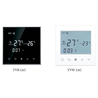 Термостат комнатный W-therm черный, стеклянный АС220 3А