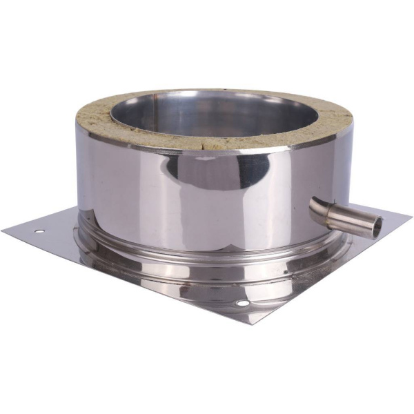 Пластина основания с боковым выпуском конденсата D180 мм (430/0,8) нерж. Дымотек