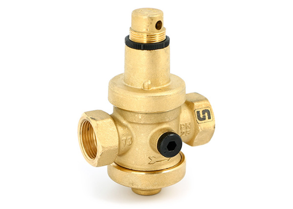 Редуктор давления 1/2" ВВ 0,5-6 бар (с отверстием под аксиальный манометр, латунь) UNI-FITT