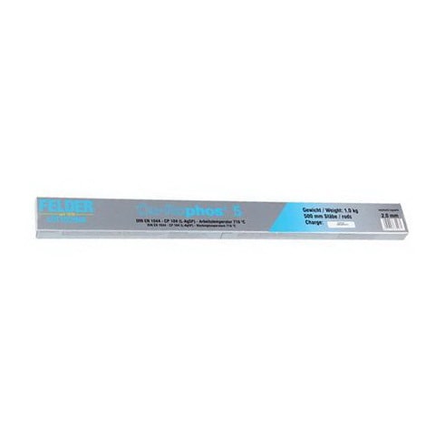 Припой твердый медный CP104 2мм 1кг Cu-Rophos5 Cu89Ag5P6