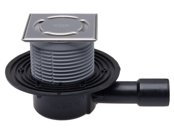 Трап с решеткой КЛИК-КЛАК, с сухим сифоном с горизонтальным выпуском DN40/50 