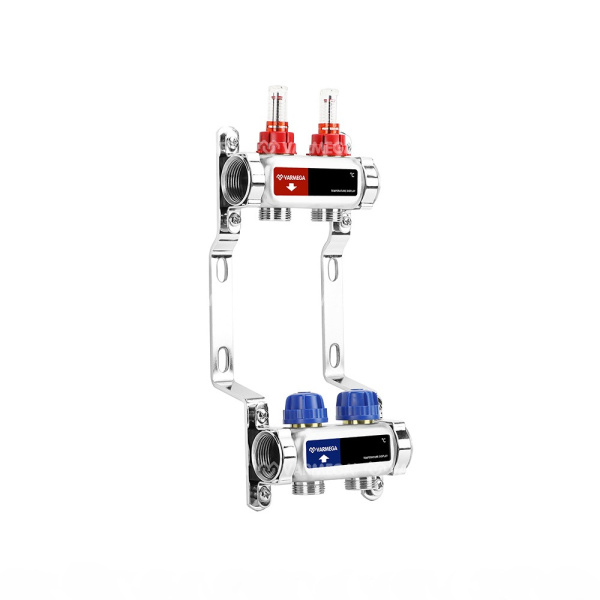 Коллекторная группа (c расходомерами) 2 выхода 1"x3/4"ЕК VARMEGA