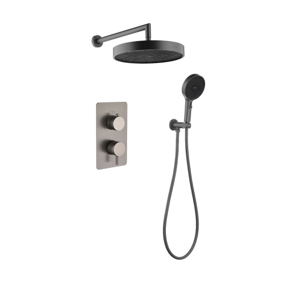 Комплект верхний душ+ручной душ, GUN METALL BOHEME CELL