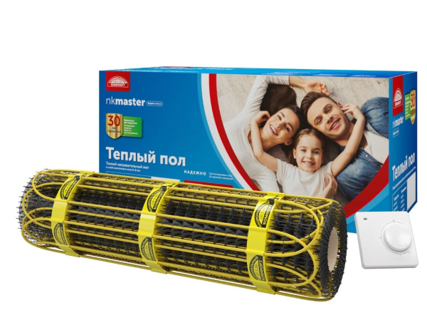 Мат нагревательный "Национальный комфорт" 2НК 150 Вт/1,0 кв.м Мастер с терморегулятором 2228655