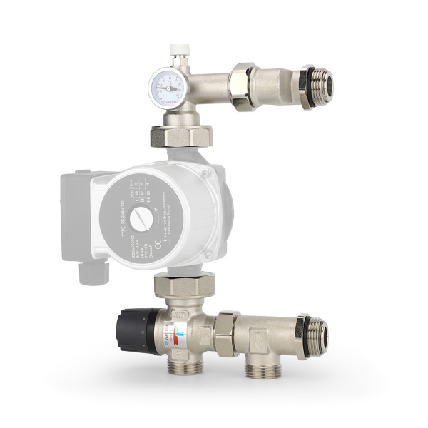 Насосно-смесительный узел 1" (без насоса) для теплого пола Varmix 3TMV VARMEGA