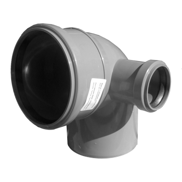 Отвод 110x50x87° (с правым патрубком) STANDART SINIKON