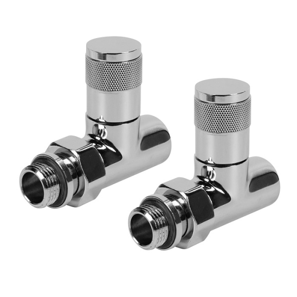 Набор дизайн-вентилей PIANO, прямой (хром) 1/2" Royal Thermo