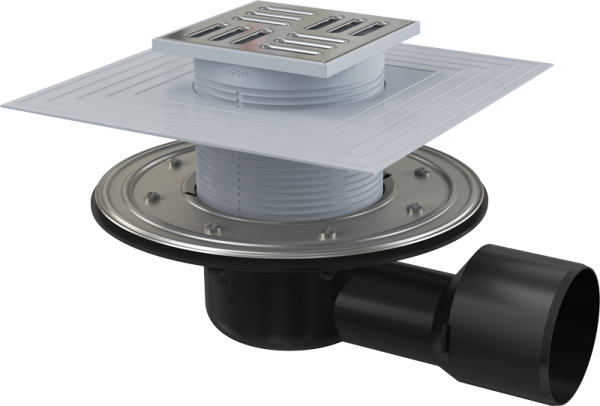 Трап боковой 150*105/50/75 мм нерж. реш.