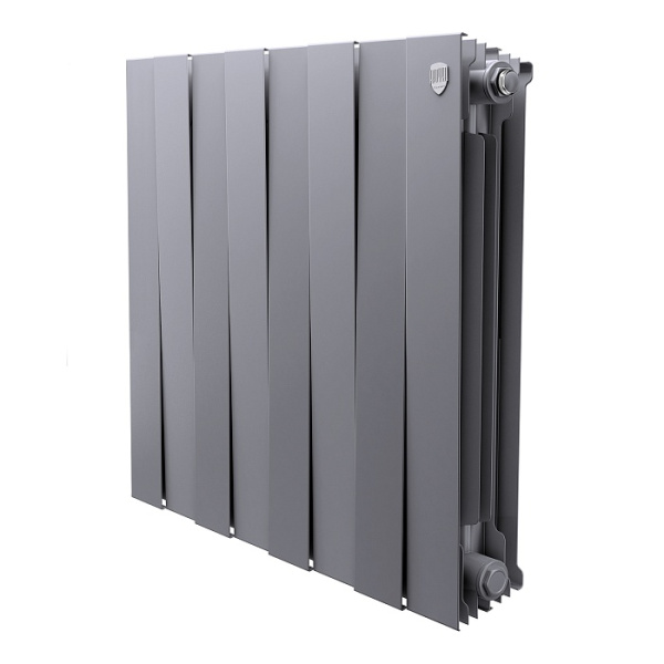 Радиатор биметаллический Royal Thermo Piano Forte 500 [8 секций] Silver Satin