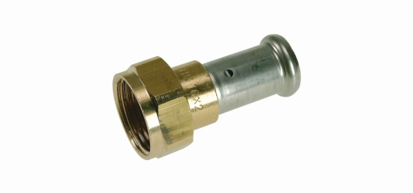 Муфта ВР 16х1/2" пресс с накидной гайкой HENCO