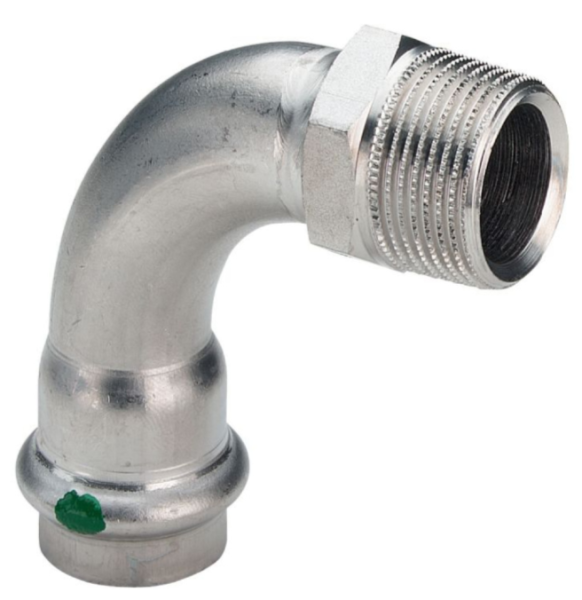 Угол пресс-Н 18х1/2" (нерж. сталь) VIEGA