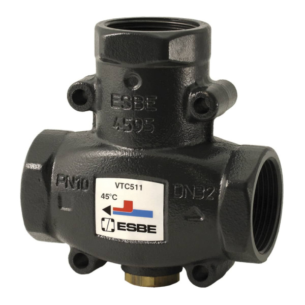 Термосмесительный клапан DN32 1 1/4" (14 Kvs, 55°) VTC511 ESBE