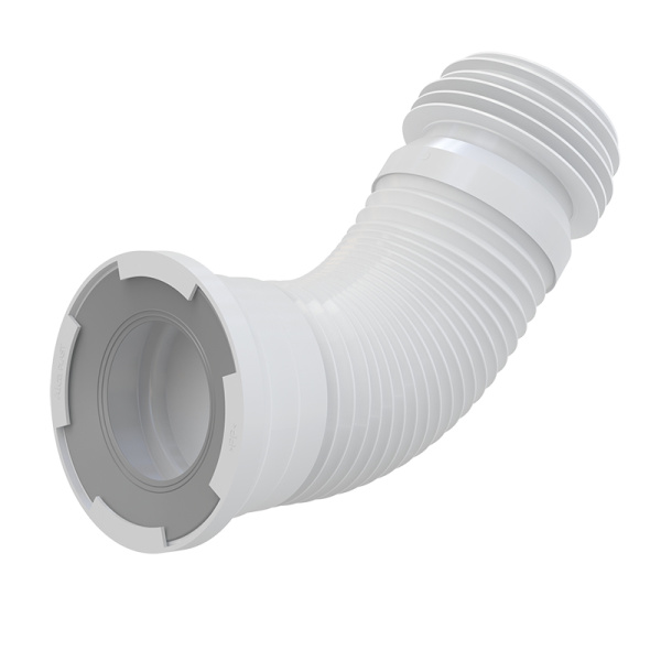 Труба фановая L240-600 мм гофр. DN80/110 x 100/120 мм, для выпуска унитаза