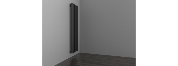 Радиатор QUADRUM 60 V 1750-3 L RAL 1T103S9005 чёрный матовый муар  KZTO