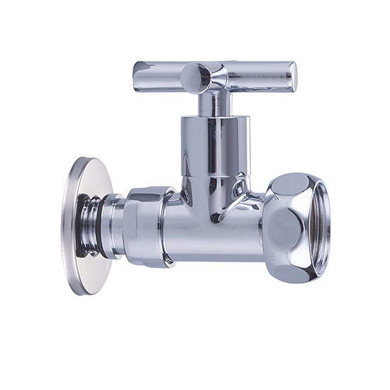 Кран для полотенцесушителя 1"x3/4" ВН прямой (крест, хром) VIEIR