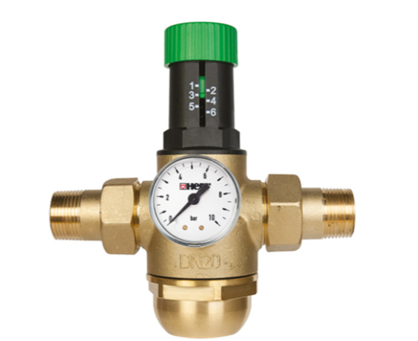 Редуктор давления мембранный DN40 1 1/2" (0,5–6,0 бар, манометр до 10 бар, 0-70ºС) HERZ