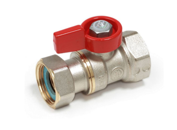 Кран шаровой 1/2"НГ x 1/2"ВР (с накидной гайкой) для счётчиков Giacomini