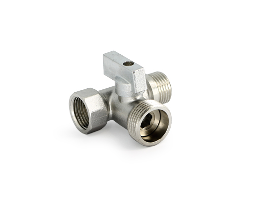 Кран шар. 1/2"x3/4"x1/2" ННВ (для стиральных машин,AISI 304) UNI-FITT