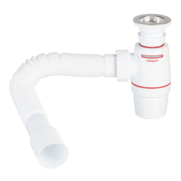 Сифон Wirquin NEO AIR с выпуском 1"1/4 х 40 мм и с гофротрубой L800 мм 40 х 40/50 мм
