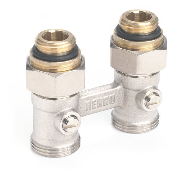 Узел прямой НН 1/2"х3/4" EK радиаторный (со встроенными кранами) REHAU
