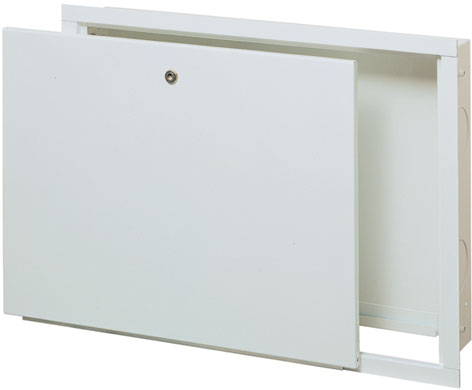 Коллекторный шкаф стальной 800x450x110 (глубина регулируется в пределах от 110 до 150 мм) FAR