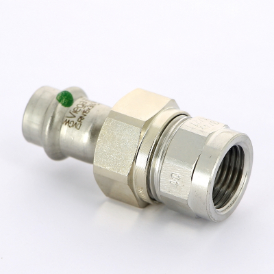 Муфта пресс-В 15х1/2" разборная (нерж. сталь) с плоск. прокл. VIEGA