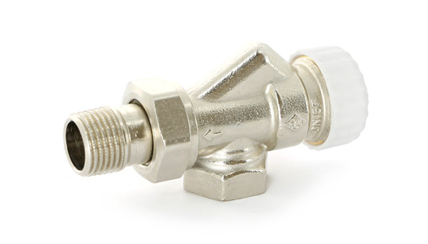 Вентиль НВ 1/2 термостатический, угловой, осевой, со сгоном UNI-FITT