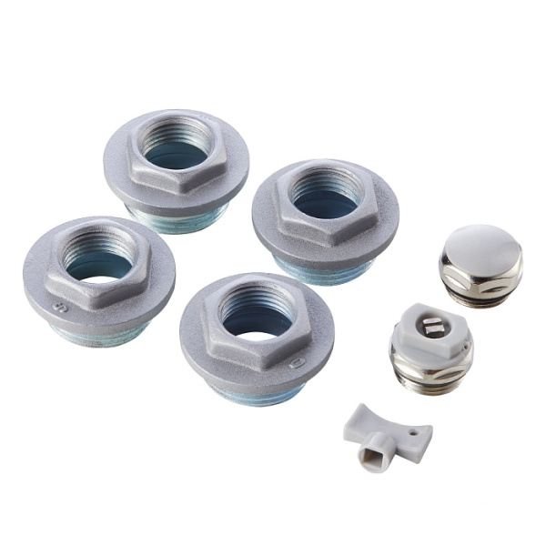 Набор для радиатора 1/2" (без кронштейнов) silver Royal Thermo