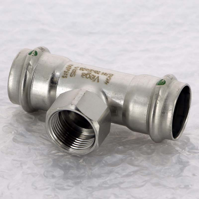 Тройник пресс-В 28х3/4"х28 (нерж. сталь) VIEGA