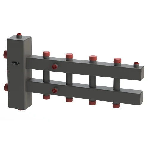 Гидроразделитель с коллектором горизонтальный, двухсторонний, 4 контура (до 70 кВт) ZOTA