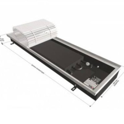 Конвектор внутрипольный ВИТРОН ВК.075.200.2250.2ТГ б/вентилятора  цвет-серебро