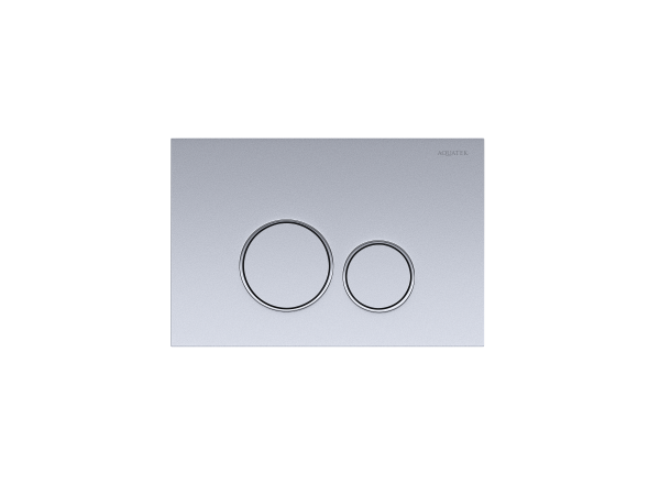 Панель смыва хром.матовая, ободок хром AQUATEK (клавиша круглая )