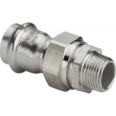 Муфта пресс-Н 15х1/2" разборная (нерж. сталь) с плоск. прокл. VIEGA