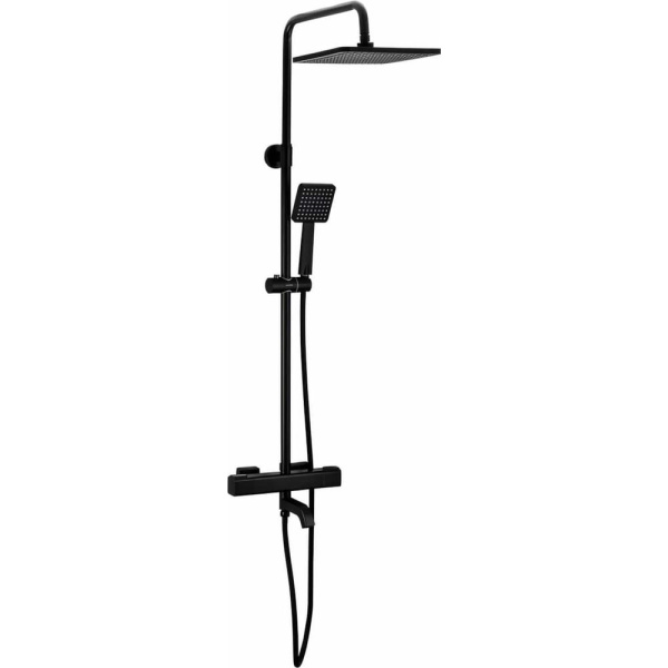 Душевая система"Gappo" термостат.верх.душ.лейка,излив G2491-6 (черный)